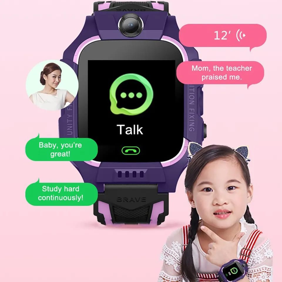 Smart Kids LBS Tracking Watch with Voice Calling, SOS, Remote Monitoring, Camera, Smartwatch