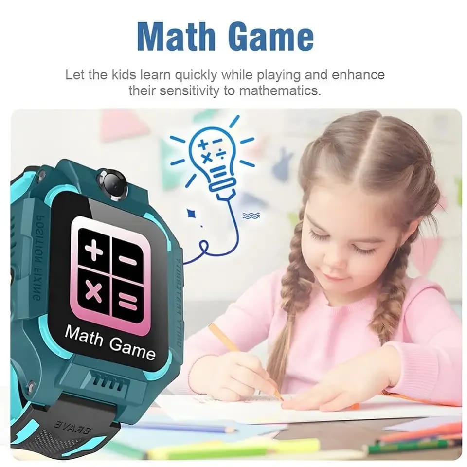 Smart Kids LBS Tracking Watch with Voice Calling, SOS, Remote Monitoring, Camera, Smartwatch