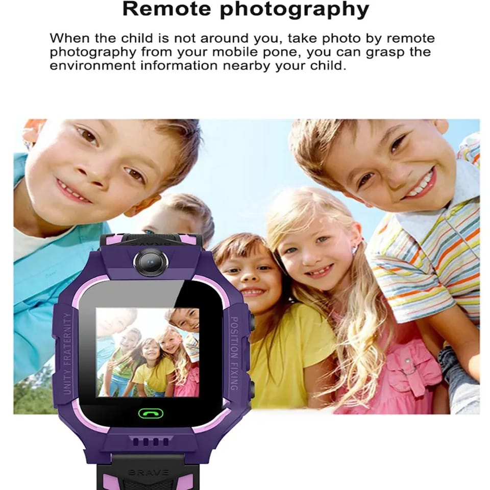 Smart Kids LBS Tracking Watch with Voice Calling, SOS, Remote Monitoring, Camera, Smartwatch
