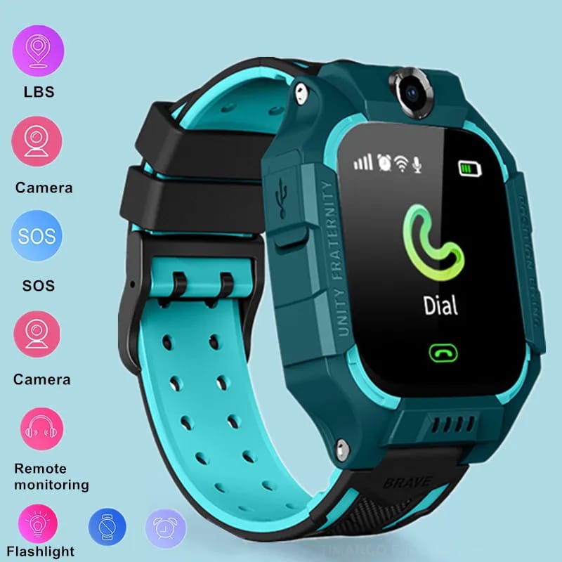 Smart Kids LBS Tracking Watch with Voice Calling, SOS, Remote Monitoring, Camera, Smartwatch