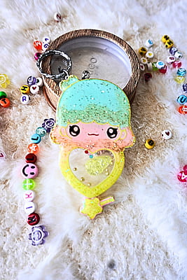 KIKI&LALA 1/HELLOKITTY/SHAKER KEYCHAIN