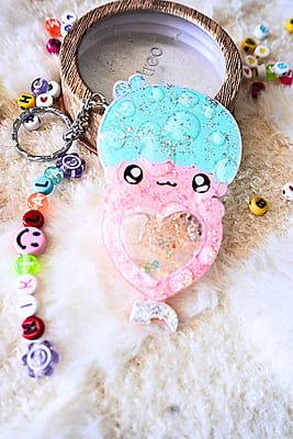 KIKI & LALA 3/HELLO KITTY SHAKER KEY CHAIN
