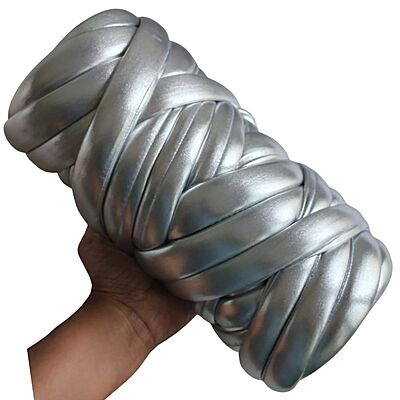 Jumbo Arm Knitting Yarn Metallic- 09 Silver