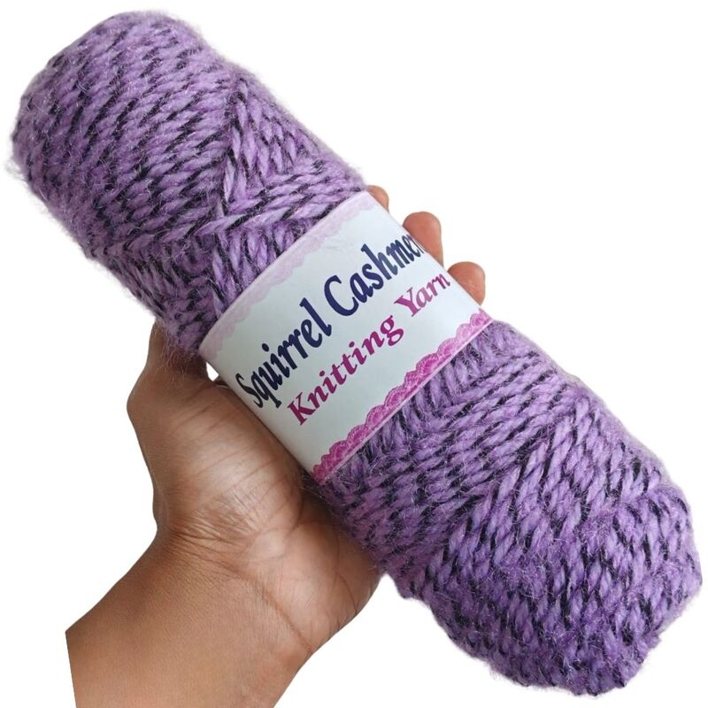 Squirrel Cashmere Yarn 121 Violet Black Multi