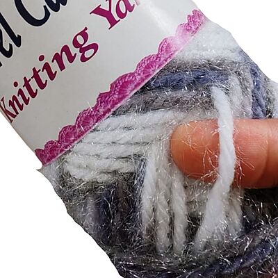 Squirrel Cashmere Yarn 118 White Grey Multi