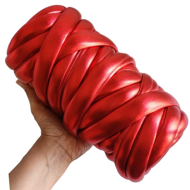 Jumbo Arm Knitting Yarn Metallic- 06 Pearl Red Jumbo Arm Knitting Yarn Metallic- 06 Pearl Red