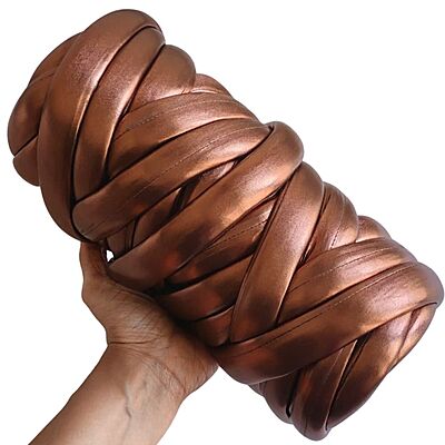 Jumbo Arm Knitting Yarn Metallic- 13 Pearl Brown