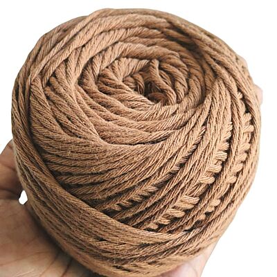 Cotton Yarn 8 Ply Umber Brown Cotton Yarn 8 Ply Umber Brown