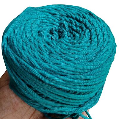 Cotton Yarn 8 Ply Peacock Blue Cotton Yarn 8 Ply Peacock Blue