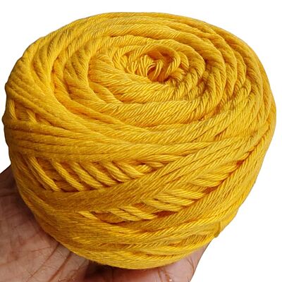 Cotton Yarn 8 Ply 302 Mango Yellow Cotton Yarn 8 Ply 302 Mango Yellow
