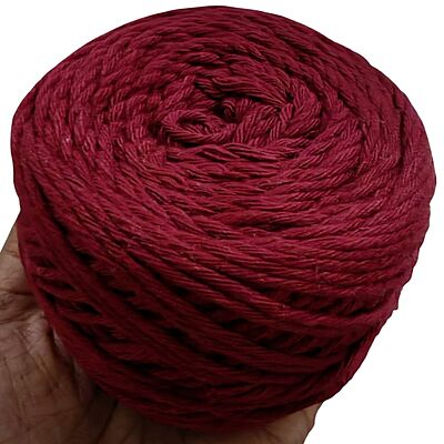 Cotton Yarn 8 Ply-Maroon Cotton Yarn 8 Ply-Maroon