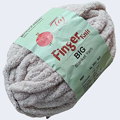 Taj Finger Knit Yarn - Grey Taj Finger Knit Yarn - Grey