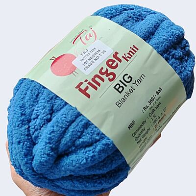 Taj Finger Knit Yarn - 36 Dark Blue
