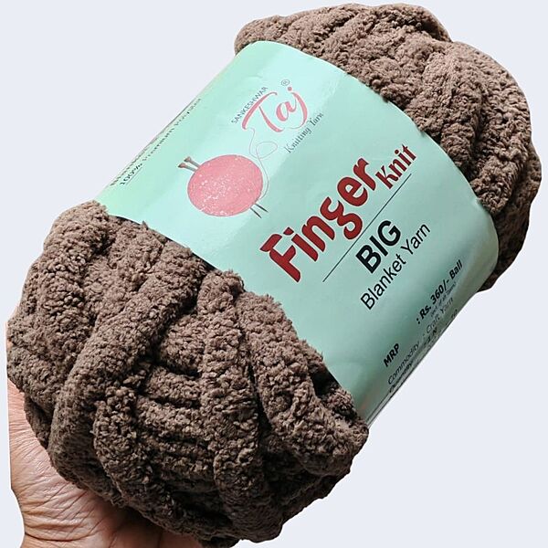 Taj Finger Knit Yarn - 28 Dark Brown Taj Finger Knit Yarn - 28 Dark Brown