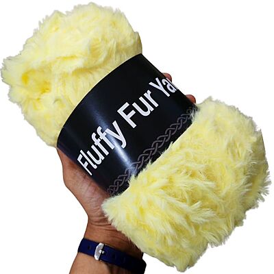 Fluffy Fur Yarn 04 Light Yellow Fluffy Fur Yarn 04 Light Yellow