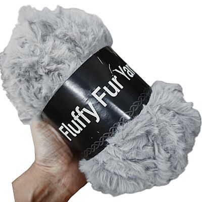 Fluffy Fur Yarn 48 Light Grey Fluffy Fur Yarn 48 Light Grey