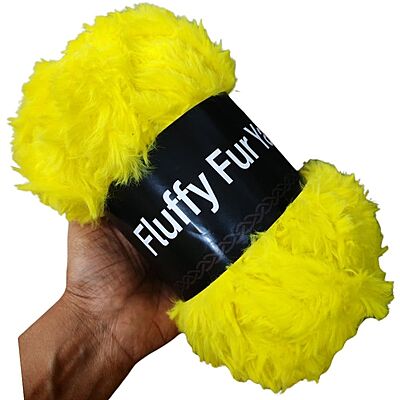 Fluffy Fur Yarn 05 Yellow Fluffy Fur Yarn 05 Yellow