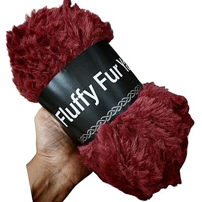 Fluffy Fur Yarn 45 Wine Berry Fluffy Fur Yarn 45 Wine Berry