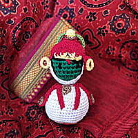 Crochet Kathakali Miniature Figurine