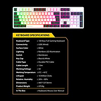 Ant Esports KM1610 Gaming Keyboard & Mouse Combo – LED Backlit  USB  Membrane Keys