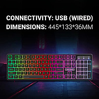 Ant Esports KM1650 Pro Gaming Keyboard & Mouse Combo – RGB Backlit  USB  Black