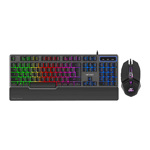 Ant Esports KM540 Gaming Keyboard & Mouse Combo – LED Backlit  USB  Membrane Keys