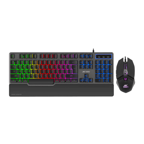 Ant Esports KM540 Gaming Keyboard & Mouse Combo – LED Backlit  USB  Membrane Keys