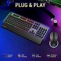 Ant Esports KM550 Pro Wireless Keyboard & Mouse Combo – Bluetooth | Rainbow LED