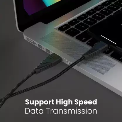 Portronics Konnect B Micro USB Cable – 1m 2A Fast Charging & Data Transfer Cable in Black