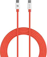 Portronics Konnect Dash Max 65W Type-C to Type-C Cable – Red is a high-speed charging and data transfer cable, designed for durability and efficiency, perfect for modern devices.