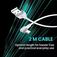 Portronics Konnect L – 8-Pin USB Cable, 3A, 2M, Grey. Fast charging and data transfer, durable design, compatible with various devices, perfect for everyday use and travel.