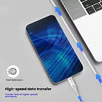 Portronics Konnect L – 20W PD Type-C to Lightning Cable, White. Fast charging and data transfer, durable design, compatible with iPhone and iPad. Perfect for on-the-go charging needs.