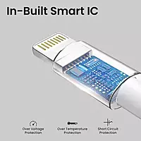 Portronics Konnect L – 20W PD Type-C to Lightning Cable, White. Fast charging and data transfer, durable design, compatible with iPhone and iPad. Perfect for on-the-go charging needs.