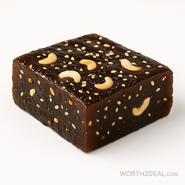 Kerala Kozhikodan Black Halwa 1kg glossy texture traditional sweet Worth2Deal