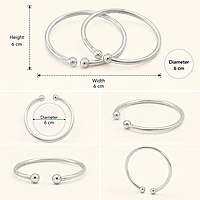 925 Sterling Silver Baby Bindi Mould & Kambi Kappu – Traditional Baby Jewellery