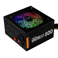 Gamdias Kratos E1-500 SMPS – 500W Power Supply  80 Plus  RGB Lighting  Non-Modular