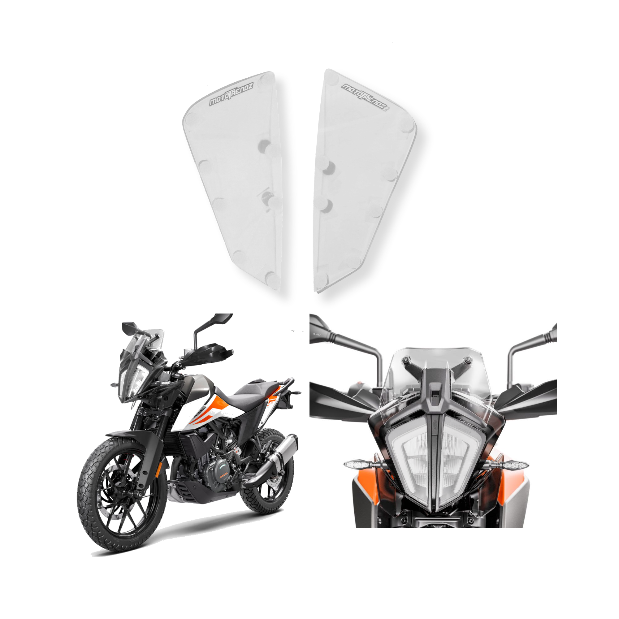 MotoTrendz Headlight Screen Protector for KTM 390 Adventure MotoTrendz Headlight Screen Protector for KTM 390 Adventure