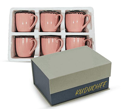 KUDUCHEE PORCELAIN GAJ TEA SET0f6 (120ml each) Gift box