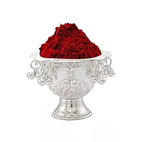 Sterling Silver Kunguma Chimizh Holder | Traditional Kumkum & Sindoor Dabbi for Pooja
