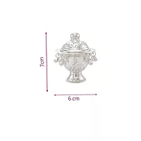 Sterling Silver Kunguma Chimizh Holder | Traditional Kumkum & Sindoor Dabbi for Pooja