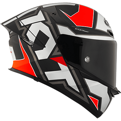 KYT TT-REVO Electron Matt Grey Red