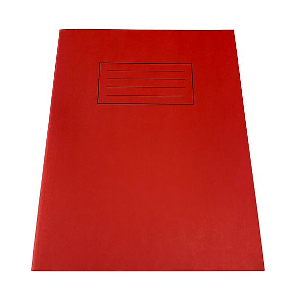 Janrax 9x7"" Red 80 Pages Feint and Ruled Exercise Book