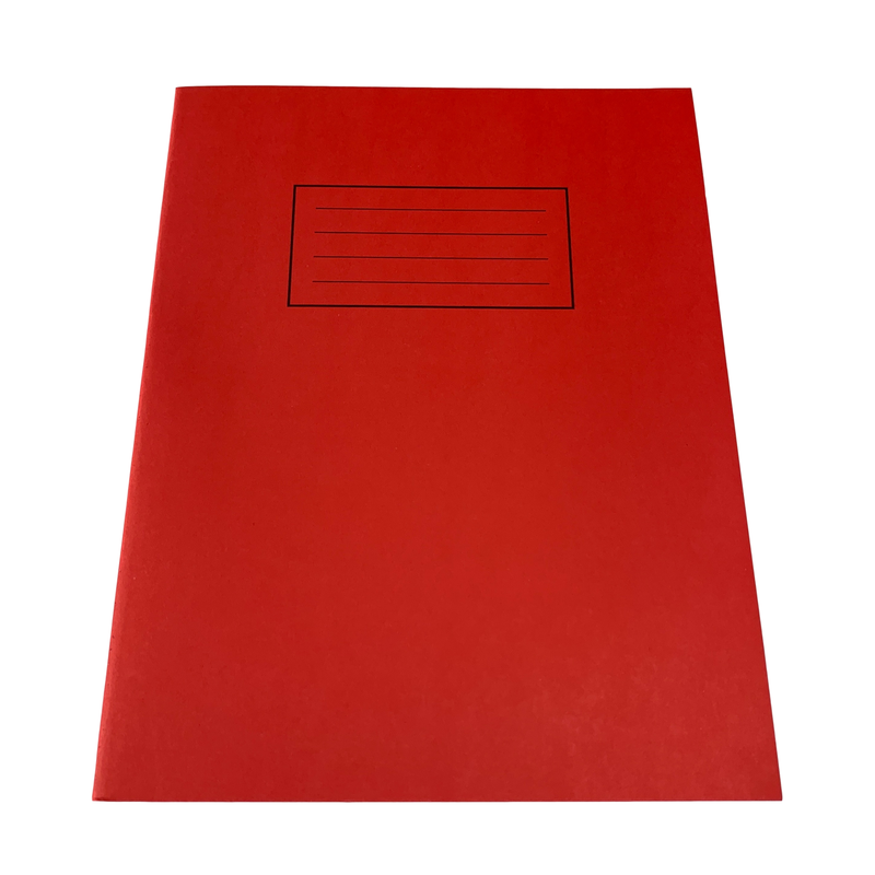 Janrax 9x7"" Red 80 Pages Feint and Ruled Exercise Book