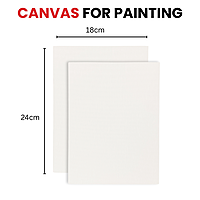 18x24cm Blank White Flat Stretched Board Art Canvas By Janrax