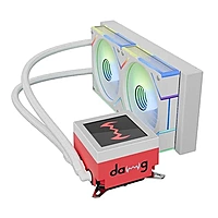 Dawg L240 AIO ARGB CPU Liquid Cooler – 240mm Radiator | White | Intel & AMD