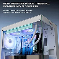 Dawg L240 AIO ARGB CPU Liquid Cooler – 240mm Radiator | White | Intel & AMD