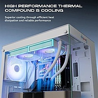 Dawg L240 AIO ARGB CPU Liquid Cooler – 240mm Radiator | White | Intel & AMD