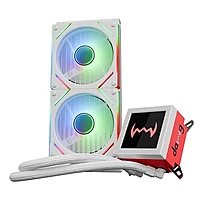 Dawg L240 AIO ARGB CPU Liquid Cooler – 240mm Radiator | White | Intel & AMD