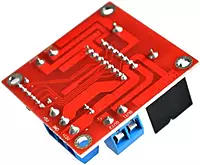 Back view of L298N motor driver module