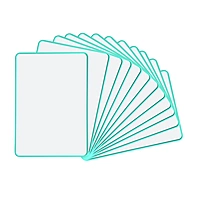 A4 Double Sided Magnetic Erasable MDF Plain Whiteboard With Cyan Border